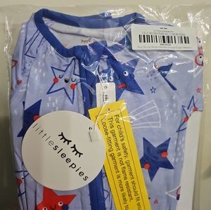 Little Sleepies Blue and Red Star Pajama
